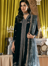 Meraki By Seran Embroidered Velvet Unstitched 3 Piece Suit - SE23MV 04 SAREENA